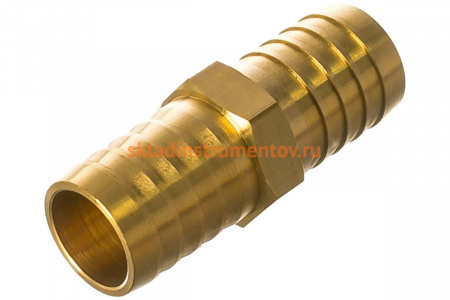 Адаптер соединитель шлангов ёлочка (19 - 19 мм; латунь) QUATTRO ELEMENTI 771-947