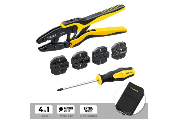 Пресс-клещи для кабельных наконечников STAYER SP-4M 45445