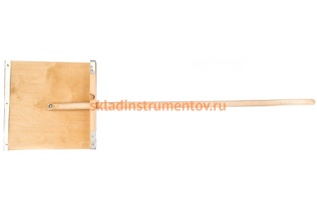 Деревянная лопата с черенком для снега СПЕЦ Движок 380х380мм КПБ-01195