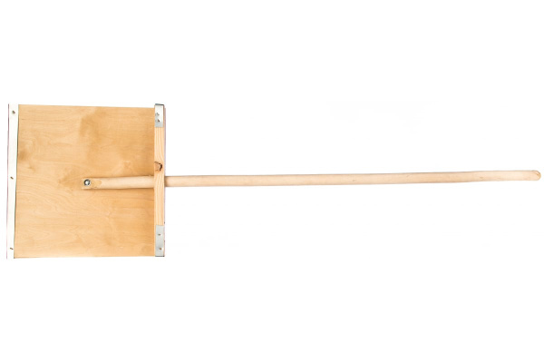 Деревянная лопата с черенком для снега СПЕЦ Движок 380х380мм КПБ-01195