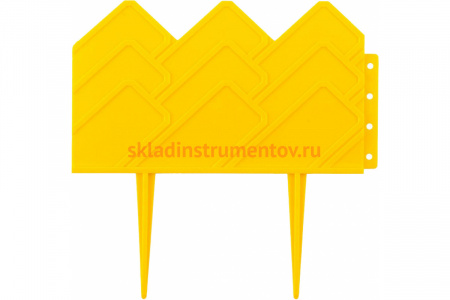 Декоративный бордюр Grinda для клумб 14x310 см желтый 422221-Y