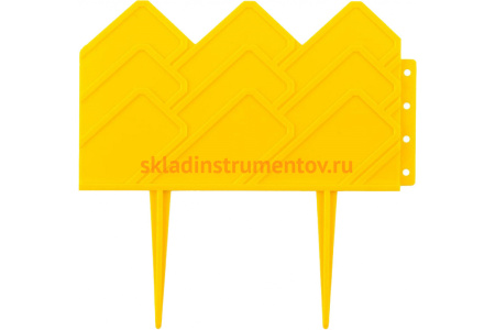Декоративный бордюр Grinda для клумб 14x310 см желтый 422221-Y