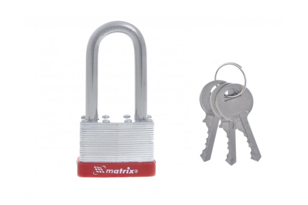 Навесной замок MATRIX 50 мм удлиненная дужка 91809