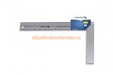 Столярный угольник HOEGERT TECHNIK алюминиевый, 350х190 мм HT4M203