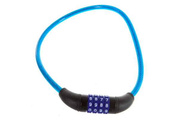 Замок Зубр ПРОФЕССИОНАЛ тросовый, кодовый, с изменяемым кодом, длина троса - 650мм, d 10мм 37262-65_z01