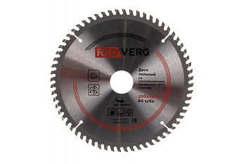 Диск пильный твердосплавный по ламинату (200х32/30 мм; 64 зуба) REDVERG 6621255