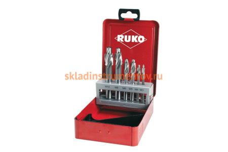 Набор цековок (6 шт; 71-100 мм; М3-M10; 180 гр.; HSS-G) Ruko 102452