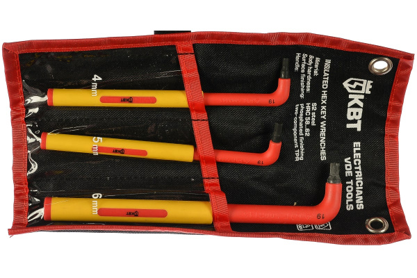 Набор диэлектрических имбусовых шестигранных ключей КВТ Профи НИИ 17 73223