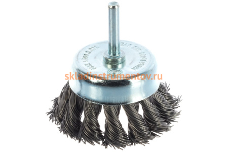 Кордщетка чашеобразная стальная витая 65 мм, в блистере ROCKFORCE RF-BCR125
