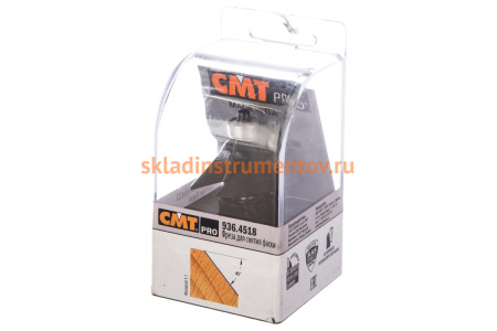 Фреза PRO фасочная с нижним подшипником (45х18х60 мм; S 8 мм; 45 градусов) CMT 936.4518