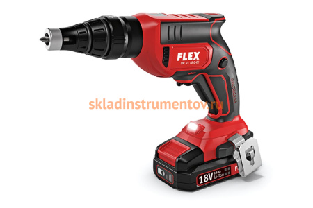 Аккумуляторный шуруповерт для гипсокартона FLEX DW 45 18.0-EC M/2.5 Set 466824