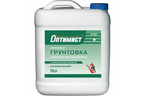 Грунт глубокого проникновения Оптимист для внутренних работ G107 10л 00-00001332