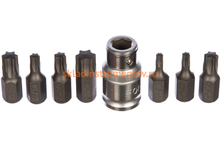 Набор бит Torx 30 мм с держателем (T20; T25; T30; T40; T45; T50; T55) FORCE 4081