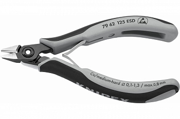 Прецизионные антистатические бокорезы Knipex для электроники ESD 125 мм KN-7962125ESD