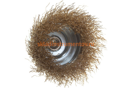 Кордщетка чашеобразная латунная для дрели 63 мм, в блистере ROCKFORCE RF-BCR025