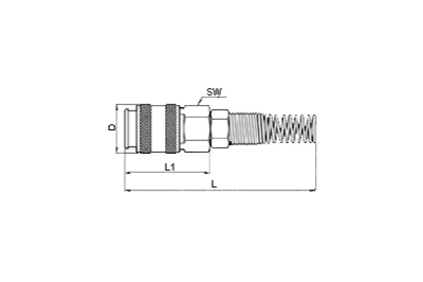 Переходник на шланг (8x12 мм; рапид) UNI-D5 GAV 23946