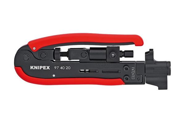 Обжимной инструмент для штекеров на коаксиальном кабеле KNIPEX KN-974020SB