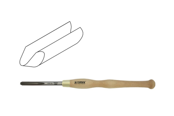 Резец токарный HSS Line Profi (13х150х465 мм; полукруглый чаша) NAREX 819103