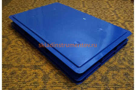 Сплошной ящик п/э 600x400x75 синий Тара.ру 07732 Сплошной ящик п/э 600x400x75 синий Тара.ру 07732