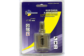Коронка алмазная по керамике и кафелю с центрирующим сверлом (35 мм) TRIO-DIAMOND 400035