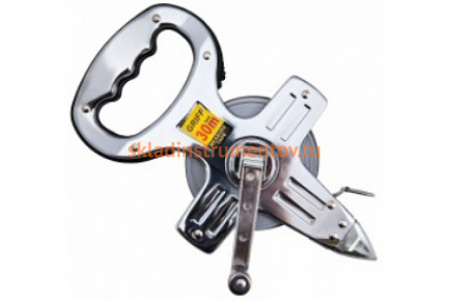 Геодезическая открытая рулетка с металлической лентой 30мх13мм GRIFF 019519