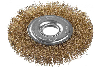 Щетка дисковая (125х22 мм; витая стальная латунированная проволока 0.3 мм) ЗУБР 35187-125_z01