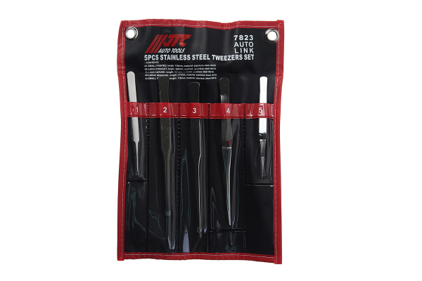 Набор пинцетов JTC из нержавеющей стали 5шт 7823