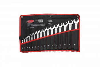 Набор ключей комбинированных с профилем Ratchet Drive-быстрый ключ, 16 предметов ROCKFORCE RF-5161RD