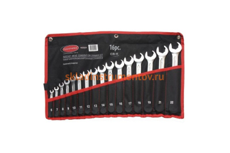 Набор ключей комбинированных с профилем Ratchet Drive-быстрый ключ, 16 предметов ROCKFORCE RF-5161RD