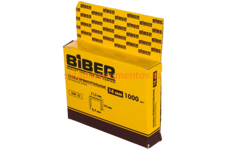 Скобы для степлера Тип 53 (1000 шт; 14 мм) Biber 85815 тов-064110