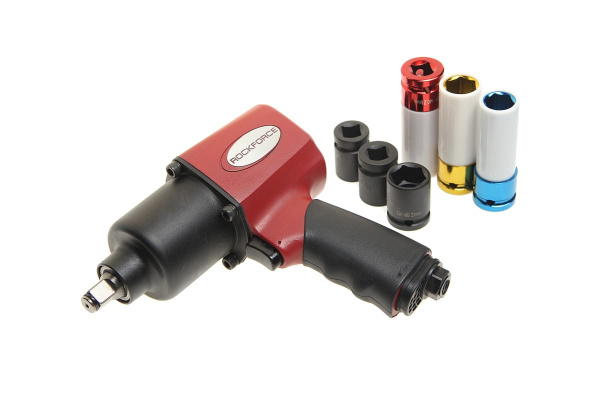 Пневмогайковерт с комплектом головок ROCKFORCE 7 предметов RF-82545K7 Пневмогайковерт с комплектом головок ROCKFORCE 7 предметов RF-82545K7