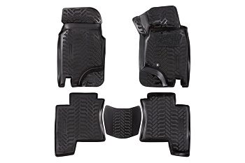 Ковры в салон Airline 3D с подпятником для Pajero II 5D 91- RHD 5 шт. ACM-PS-78