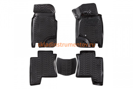 Ковры в салон Airline 3D с подпятником для Pajero II 5D 91- RHD 5 шт. ACM-PS-78