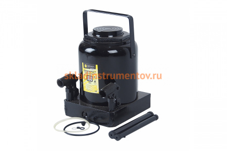 Гидравлический бутылочный домкрат ЭВРИКА с клапаном, 100 т, ремкомплект ER-81001