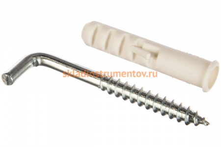 Распорный дюбель Зубр МАСТЕР тип ЕВРО с шурупом-крюком, 12х60 / 8х85 мм, 2 шт 30676-12-60