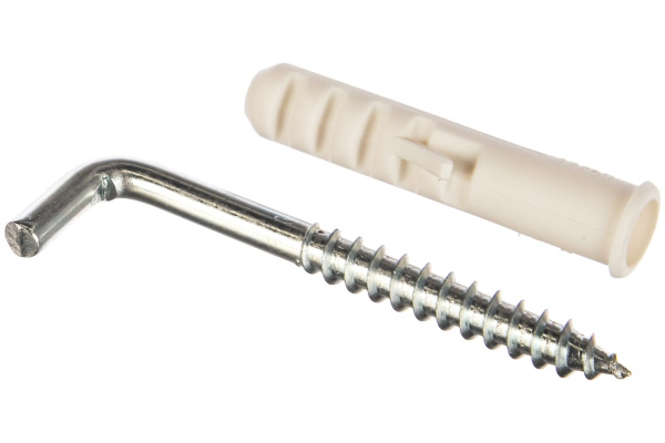 Распорный дюбель Зубр МАСТЕР тип ЕВРО с шурупом-крюком, 12х60 / 8х85 мм, 2 шт 30676-12-60