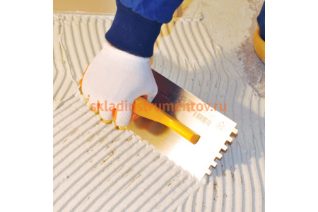 Зубчатая гладилка DEKOR HASSAN 120х300мм квадратный зуб 8х8мм 128