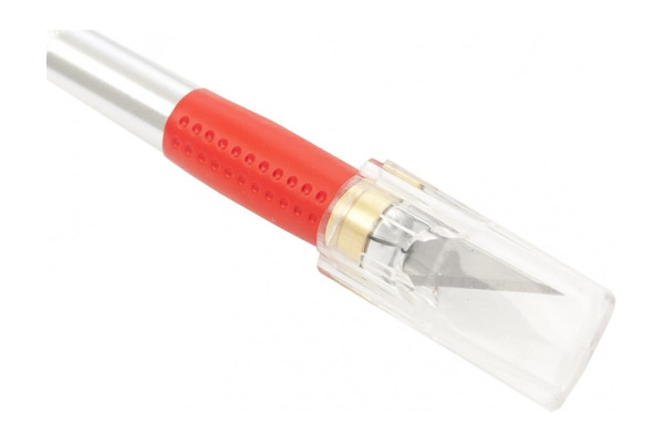 Нож для дизайнерских работ, двухкомпонентная рукоятка + 5 лезвий MATRIX 78855