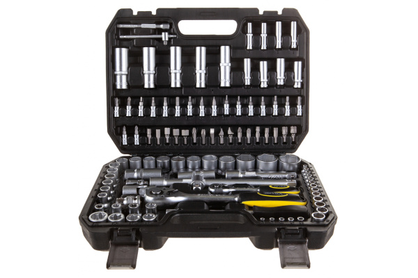 Набор торцевых головок ЭВРИКА 1*4"&1*2", DR, 6-гранный, 108 предметов ER-80108