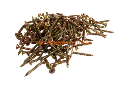 Универсальные шурупы для дерева, ДСП, ДВП Зубр желтопассивированные, PZ, 5,0x40мм, ТФ1, 200 штук 4-300391-50-040