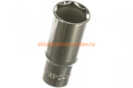 Головка торцевая глубокая 1/2" DR (24 мм) для гайковертов Ombra 112124