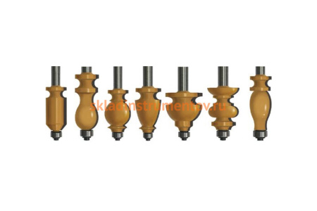 Набор фрез кромочных фигурных (7 шт;  хвостовик 12 мм) по дереву Энкор 10628