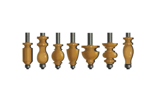 Набор фрез кромочных фигурных (7 шт;  хвостовик 12 мм) по дереву Энкор 10628