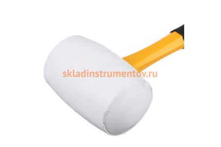 Киянка ЕРМАК белая резина, фибергласовая обрезиненная рукоятка 680г 662-014
