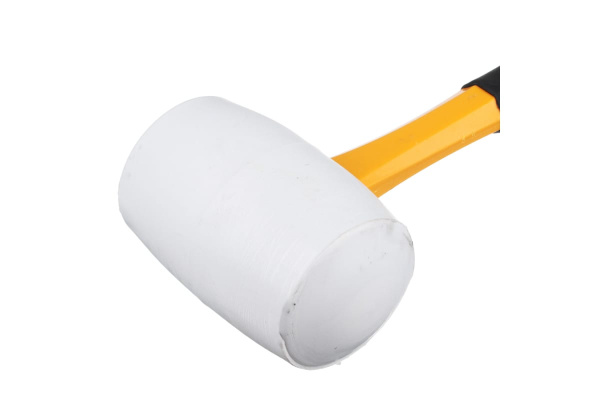 Киянка ЕРМАК белая резина, фибергласовая обрезиненная рукоятка 680г 662-014