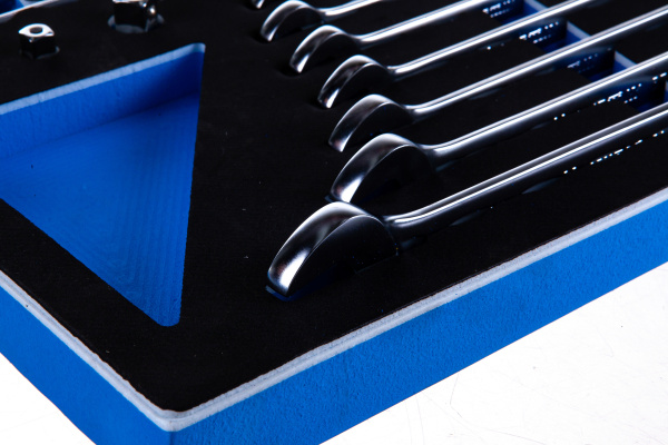 Набор трещоточных комбинированных ключей KING TONY ложемент, 15 предметов 9-10115MRV