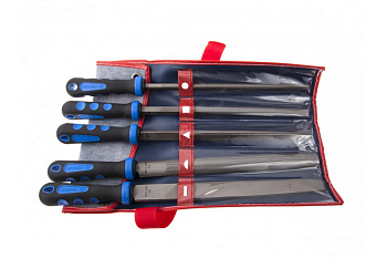 Набор напильников 250 мм, двухкомпонентные рукоятки, 5 предметов KING TONY 1015GQ