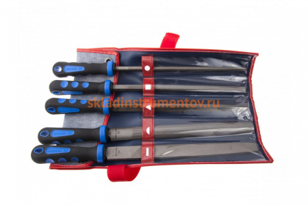 Набор напильников 250 мм, двухкомпонентные рукоятки, 5 предметов KING TONY 1015GQ