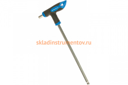 Т-образный 6-гранный ключ с шаром и прорезиненной рукояткой ROCKFORCE H8x200мм RF-76508G