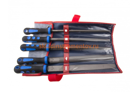 Набор напильников 250 мм, двухкомпонентные рукоятки, 5 предметов KING TONY 1015GQ